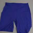 baleaf Women's 8"/ 5"/ 3" Biker Shorts High Waist Yoga Workout Gym Running Volleyball Spandex Shorts with Pockets (Large, Earth Blue-classic)