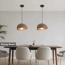 11.8in Wabi Sabi Pendant Light, Kitchen Island Lighting Fixture Ceiling Mount Japanese Lamp Japandi Chandelier for Dining Living Room Hallway Bedroom Restaurant Hanging Lamp, Brown 1 Pack