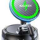 ANDERY Only for iPhone Magsafe Car Mount Charger [15W Wireless Faster Charging, 78+LBS Strongest Suction, 2400gf Strongest Magnetic] 360 Adjustable Car Phone Holder, Phone Holders for Your Car, Black