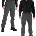 KFUBUO Men's Lightweight Ripstop Tactical Cargo Pants, Water Resistant Hiking Work Pants Relaxed Fit Charcoal (Gray, XXXL)