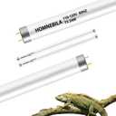 T5 10.0 UVB Reptile Light Bulb 24W, 2-Pack 22 Inch UVB/UVA Lamp Tube for Bearded Dragon, Lizards, Chameleons