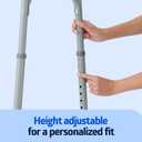 Medline Lightweight Junior/Lower Height Folding Walker with 5 Wheels