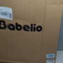 Babelio Baby Gate for Stairs, Kitchen & Doorways, 26-43" W 28" H No Bottom Bar| Easy Installation| One-Handed Operation| Auto-Close| Hardware Mount (Drill Needed) Safety Dog/Pet Gate Indoor (White)