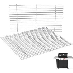 QuliMetal 18.75" SUS304 Grill Grates for Weber Genesis Ii 300 and II LX 300 Series Grills, Genesis 2 E&S 310 315 320 325 340, Replacement Parts for Weber 66095 66802 66805