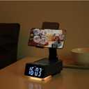 Gifts for Father & Men Who Have Everything, Bluetooth Speaker Phone Stand, Dual Alarm & RGB Light, Adjustable Foldable Charging Holder, Unique Birthday Gifts for Men, Women & Husband