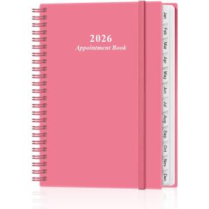 2026 Appointment Book & Planner - Hourly Planner from January 2026 to December 2026, Weekly Appointment Book 2026 with 30-Minute Interval, 6.4" x 8.5", Pink