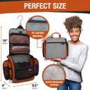 D&D Wanderlust D&D Hanging Travel Toiletry Bag for Men and Women – Cosmetics, Makeup and Toiletries Organizer Kit with 10 Compartments