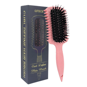 Curl Defining Brush, Curly Hair Brush Products for Effortlessly Detangling Shaping and Styling Women's Men's Curls on All Wet or Dry Hair Types, Reduces Frizz (Pink 1PC)