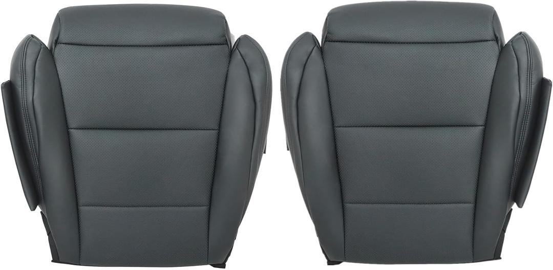 FZJDSD Black Front Driver & Passenger Side Bottom Replacement Perforated Microfiber Leather Seat Covers Compatible with Lexus GS350 F Sport 2013 2014 2015 2016 2017 2018 2019 2020