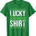 Irish St Patricks Day Clover Marathon Happy Run T-Shirt, Kelly Green, Size XL