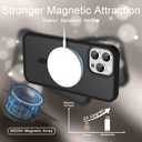 YENAPOON for iPhone 13 Pro Case, Matte Magnetic Phone Cover [with 1 Screen Protector] [Support for MagSafe] [Shockproof Military Grade Protection] Translucent Frosted Back, Black