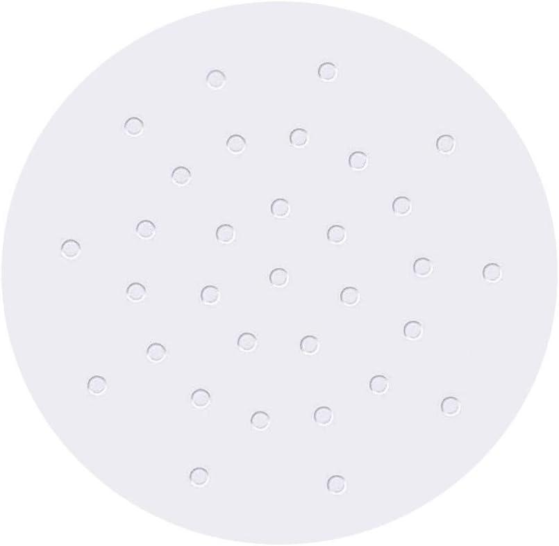 Perforated Air Fryer Liner, Set of 100, 7 Inch Round Steaming Basket Liner/Bamboo Steamer Paper/Parchment Paper for Air Fryer, Steaming Basket, Bun Dumpling Steamer and More (White)