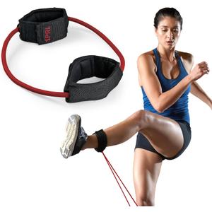 SPRI Xercuff Leg Resistance Band Exercise Cord with Non-Slip Padded Ankle Cuffs (All Bands Sold Separately) Portable for the Gym or At Home Workout Equipment