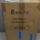 Krute Carry on Luggage 20 Inch USB Suitcases with Spinner Double Wheels Cup Holder PC+ABS Hardside Luggage with TSA Lock (Black)