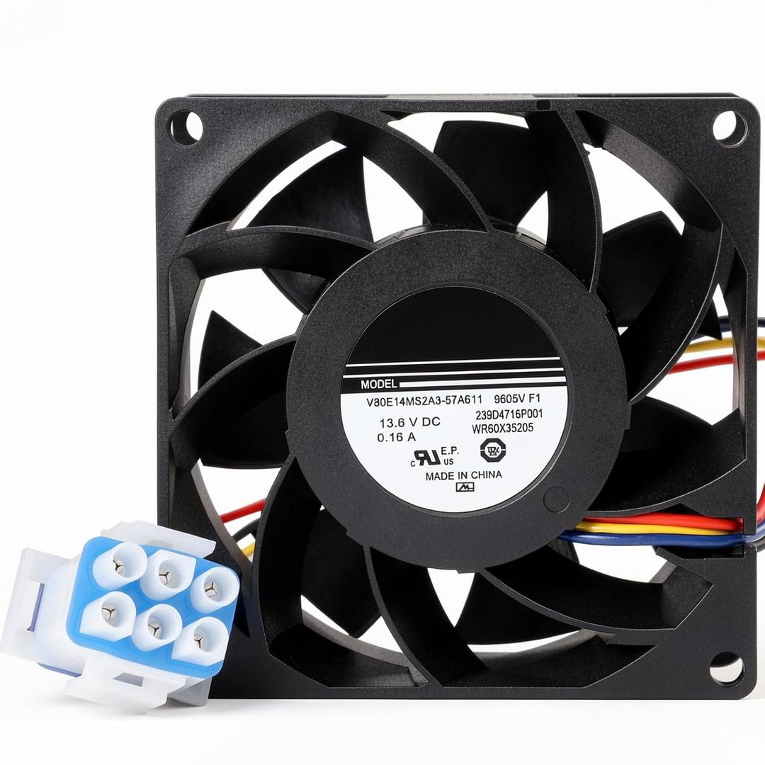 WR60X35205 Refrigerator Fresh Food Evaporator Fan Motor Compatible with GE Replaces WR60X29099 WR60X24723 WR60X20880 WR60X26281 Replacement Refrigerator Fan Motor DC 13.6V 0.16A