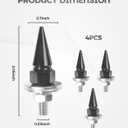 4PCS Motorcycle License Plate Bolts,License Plate Bolts and Nuts,Car Accessories Anti-Theft Spike Shape Fasteners Kit,Automotive Replacement,Suitable for Most Cars,Sedans,Motorcycles (Black)