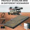 Starlink Mini Pole & Roof Rack Mount with Round Pole Install Range 0.98''-1.18'', Starlink Mini Cover with Anti-Scratch and All Round Protection, Suitable for Poles, Pipes, Roofs, SUVs and Outdoor Use