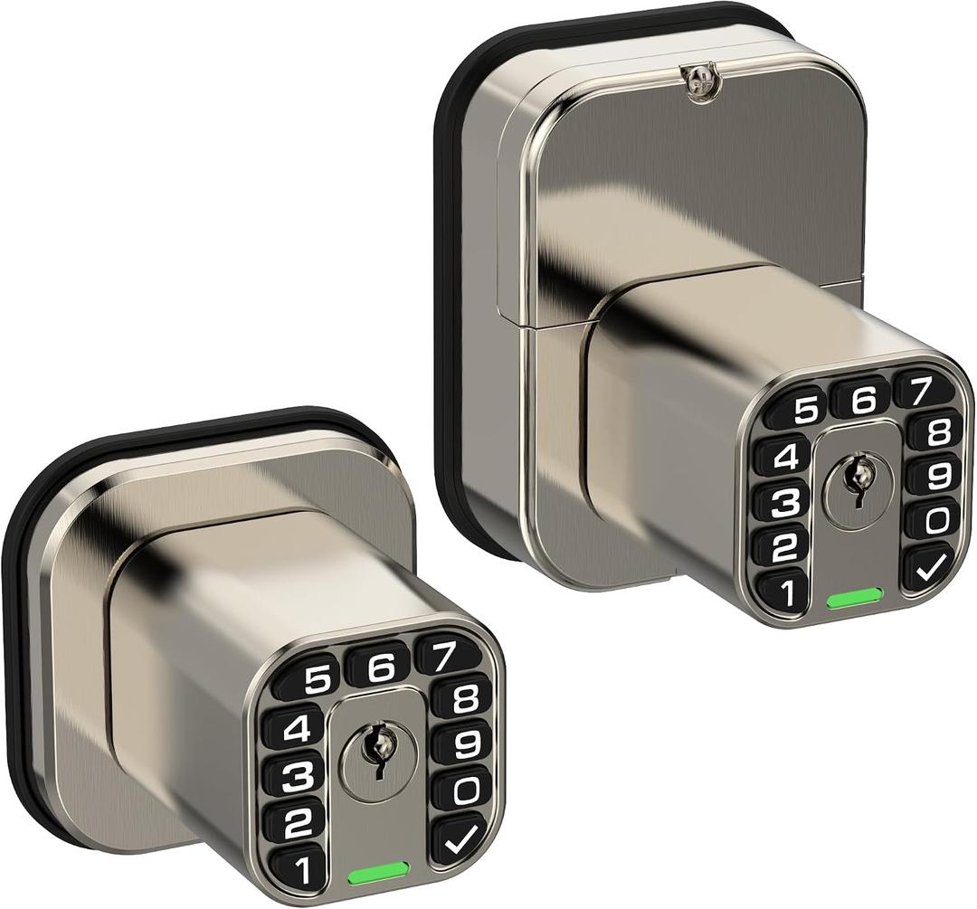 Richelock IU52 Double-Sided Keypad Door Lock, All-Weather, Fully Waterproof Keyless Entry with Dual-Sided Programmable Codes, Same Key Both Sides for Outdoor, Indoor, Gate & Fence