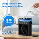 Portable Air Conditioner, Mini Air Conditioner Portable AC Unit with Remote, 3 Speeds & 3 Mist, 2-8H Timer & 7 Light, Evaporative Air Cooler Fan for Room Office Desk Home Dorm