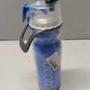 O2COOL Arctic Squeeze Mist 'N Sip Insulated Bottle w/Silicone Spout Cover And Locking Misting Function - 20 oz, Crackle Blue