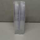 JOLLY CHEF 100 Pack 3 oz Square Mini Dessert Cups with Spoons, Clear Plastic Parfait Appetizer Cup, Small Plastic Dessert Serving Bowl for Tasting Party