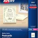 Avery Printable Postcards, 4.25" x 5.5", Ivory, 100 Blank Postcards for Laser and Inkjet Printers (5919)