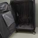 Samsonite Solyte DLX Softside Expandable Luggage with Spinner Wheels, Midnight Black, Checked-Medium 25-Inch