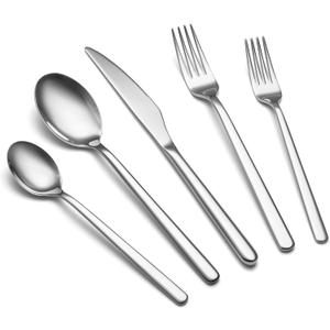 Silverware Set for 8, EIUBUIE 40-Pieces Food-Grade Stainless Steel Flatware Cutlery Sets, Mirror Polished Lightweight Kitchen Eating Utensil Tableware Set Include Forks Spoons Knives, Dishwasher Safe