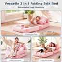 Futon Sofa Bed Chair - Convertible Sleeper Bed for Small Space, No Assembly Required, Space-Saving, Breathable & Sweat-Wicking for Post-Workout Recovery, Yoga Stretch, Lounging, Gaming, Naps