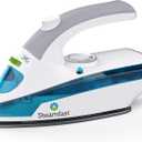 Steamfast SF-710 Mini Steam Iron, Non-Stick Sole Plate, Foldable Handle, 45 Second Heat Up Time, Cord Storage, Portable, 6-Foot Power Cord, Chemical-Free Steam Power, White