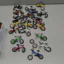 Poen 24 Pcs Kids Mini Finger Bikes Party Favors Miniature Fidget Bicycle Toy Metal Finger Bikes for Students Class Prizes Birthday Gift Goodie Bag Stuffers Carnival Prizes Christmas Stocking Fillers