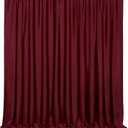 Burgundy Backdrop Curtains Photo Booth Background: 6 Panels 5ft x 10ft Polyester Fabric Drapes - for Party Anniversary Stage Ceremony Decorations