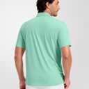 Obla Mens Golf Shirt Short Sleeve Dry Fit Collared Polo Shirts (Green, XL)