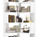 Besiost Corner Book Shelf, 6-Shelf Corner Bookshelf for Small Corner Spaces, 6-tier