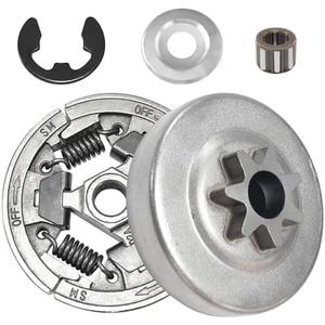 Yutacorex MS391 Chainsaw 3/8" -7T Spur Clutch Drum Sprocket Bearing 5pcs Kit for Stihl MS391 MS311 Replacement Parts with Needle Bearing Clutch Washer E-Clip