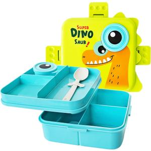 Bento Box for Kids Toddler Lunch Containers for Kids Lunch Boxes, Kids School Bento Lunch Box, Leak proof Lunch Containers, Dinosaur Lunch box