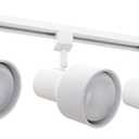NICOR Lighting 4 Ft. White 3-Light Baffle 75W Track Lighting Kit Complete, H-Type [3-Wire] (10997WHBF)