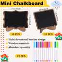 20 Pack Mini Chalkboards Signs with 12 Colored Chalk Pens 3 x 4'' Small Rectangle Chalkboards with Easel Stand Place Cards for Weddings Birthday Parties Message Board Sign