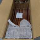 ZOBER Wooden Hangers - Heavy Duty, Non Slip Wood Hangers for Coats, Jackets, Suits, & Pants - Coat Hangers for Closet W/Bar and Notches 20 Pack