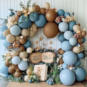Dusty Blue Brown Balloon Arch Kit Double Stuffed Pastel Baby Blue Dark Brown Tan Coffee White Sand Latex Balloon Garland for Neutral Baby Shower Birthday Bear Western Fall Party Decoration Dusty Blue Brown Balloon Arch Kit Double Stuffed Pastel Baby Blue Dark Brown Tan Coffee White Sand Latex Balloon Garland for Neutral Baby Shower Birthday Bear Western Fall Party Decoration