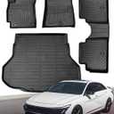for Hyundai Elantra Elantra N 2021-2025 (Not for Hybrird) Floor Mats Cargo Liner Trunk Carpet All Weather TPE Rubber Anti-Slip Tech Mats for Hyundai Elantra Elantra N 2021 2022 2023 2024 Accessories