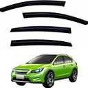Window Visors Rain Guards fits 2013 2014 2015 XV CrossTrek, Out-Channel Window Wind Deflectors Vent Shades Accessories for 2016-2017 CrossTrek, 2012-2016 Impreza Hatchback, Dark Smoke 4 Pcs