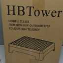 HBTower Step Stool, Mobility Step Stool for Adults & Seniors, Non-Slip Step Platform Indoor and Outdoor, Portable Step Riser, Safety Step for Car, Bedside, Office, Shower, Stairs, White