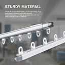 SOLOKOS Telescopic Ceiling Mount Curtain Track System 51 to 94 inch Adjustable Room Divider Track Set (51-94") White