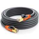 Cat 8 Ethernet Cable 50ft, High Speed LAN Cables 40Gbps 2000MHz Shielded, Heavy Duty 26AWG Outdoor Indoor Cat8 RJ45 Internet Cord Compatible with Gaming PC PS5 Xbox Router Modem Office Industrial