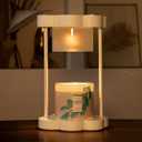 Candle Warmer Lamp with Dimmer, 2H/4H/8H Timer, Compatible with Yankee Candle Large Jar Candle, Home Decor Gift for her, Birthday Gift for mom, Home Scented Jar Candles Heater,Creamy White