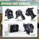 Lochnchn 5PCS Engine Motor Mount Kits Compatible with Honda CRV 2.4L 2002-2006 Engine Transmission Mount Replace A4504 A4506 A6596 A6597 A65010