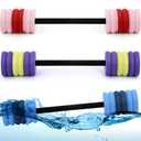 Soulchen 3 Pack Long Aquatic Exercise Dumbbells Pool Exercise Equipment Eva Foam Water Aerobics Equipment With High Density For Weight Loss Water Sport Fitness Tool(Multi-color,Large)