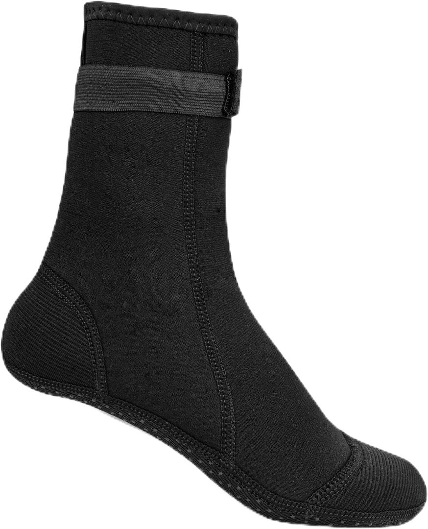 Neoprene Socks 3mm Wetsuit Socks Anti-Slip Keep Warm Diving Socks Swim Socks Water Sport Swimming Surfing (Black, XL)
