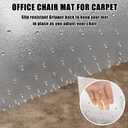 Office Chair Mat for Carpet Floors, 48" x 30" Clear Desk Chair Mats for Low Pile Carpeted Protector, Sturdy PVC Computer Chair Mats Anti-Slip and Easy to Clean for Home & Office